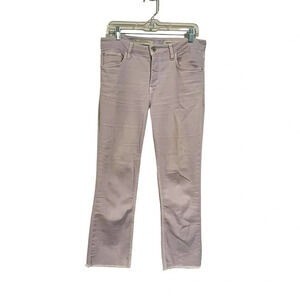 Pilcro by Anthropology Women Size 30 Bootcut Raw Hem Lavender High Rise Pants